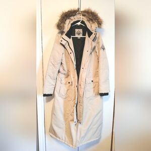 Beaver Canoe XL light beige full length Women's Winter Jacket